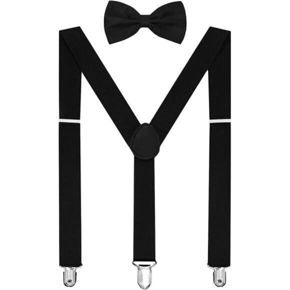 Solid Color Mens Suspender Y Shape with Strong Clips Adjustable Braces - Picture 7 of 14